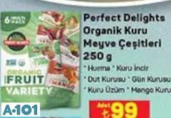 PERFECT DELİGHTS ORGANİK KURU MEYVE ÇEŞİTLERİ 250 G